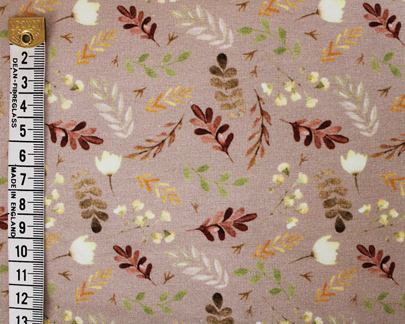 Autumn Leaves Cotton Jersey