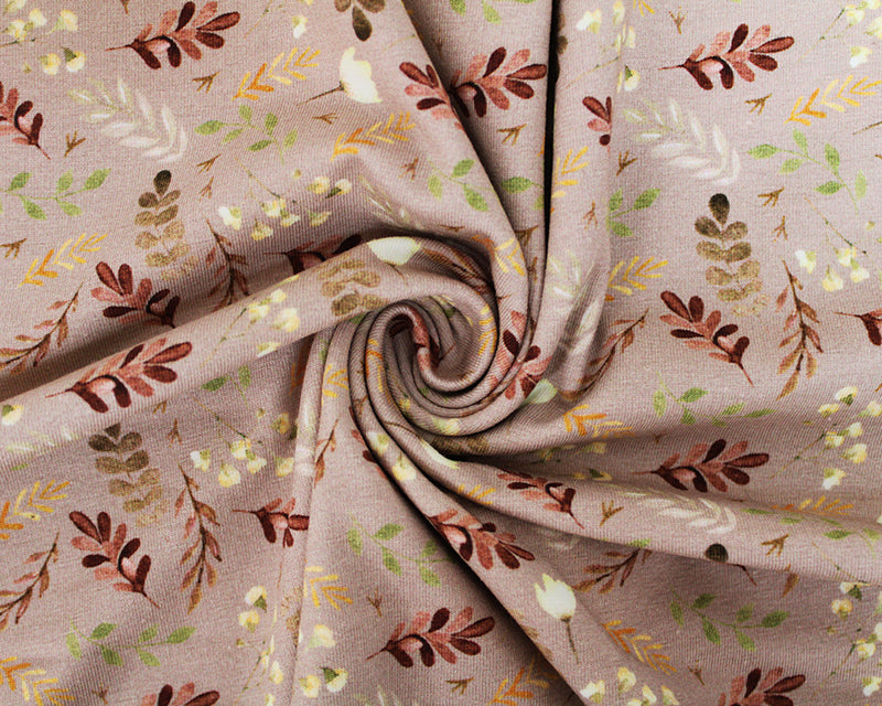 Autumn Leaves Cotton Jersey