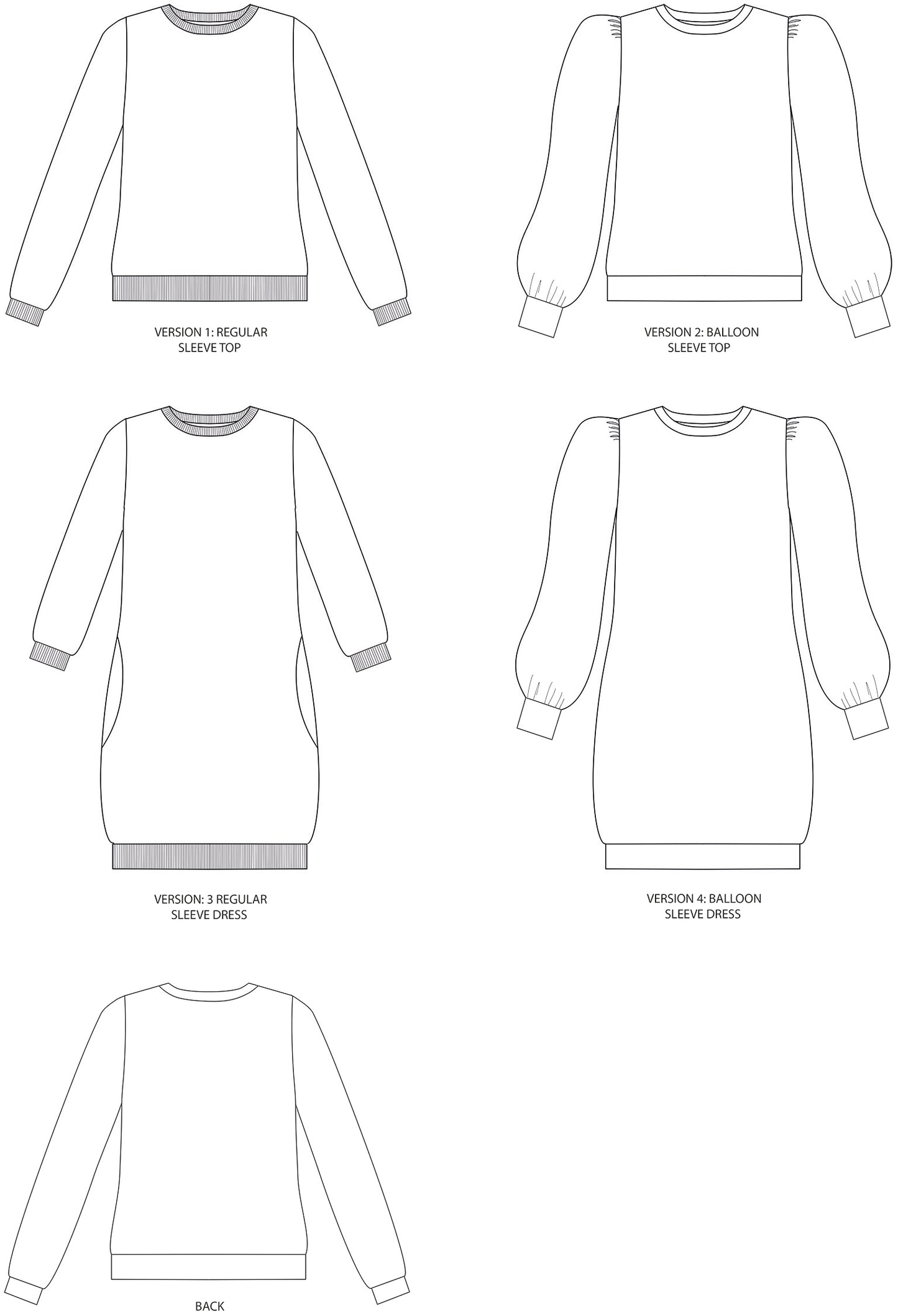 Billie Sweatshirt and Dress by Tilly and The Buttons