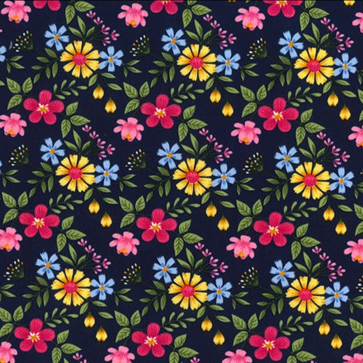 Daisies on Navy