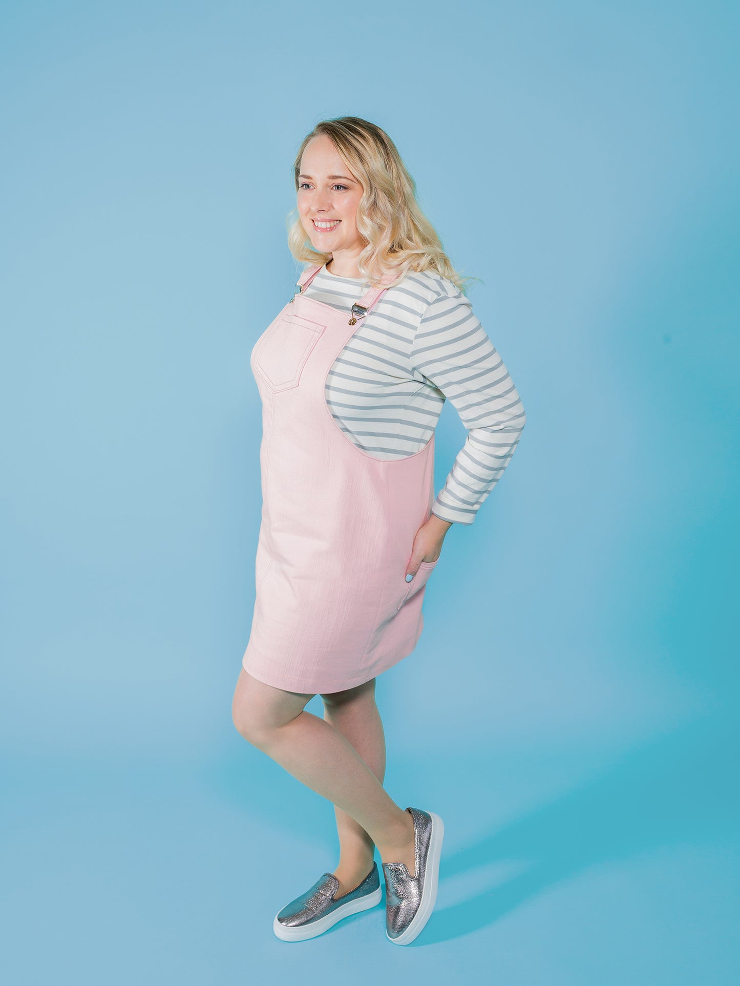 Cleo Dungaree Dress by Tilly and The Buttons