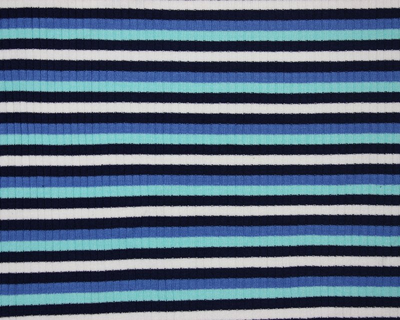 Contrast in Blue Viscose Jersey