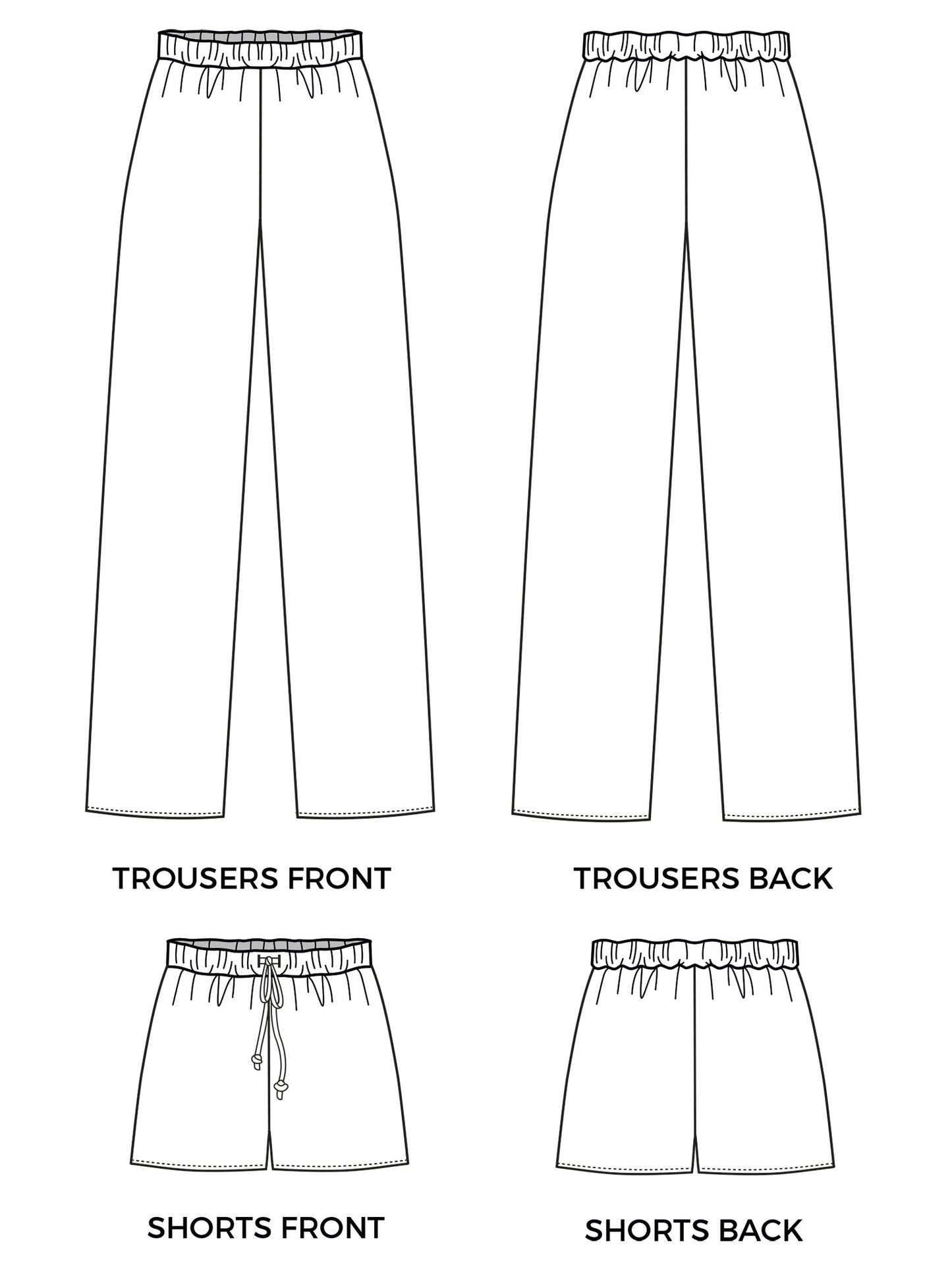 Jaime Pyjama Bottoms and Shorts by Tilly and The Buttons