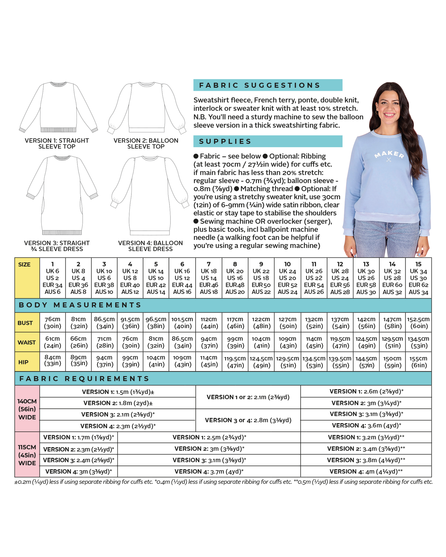 Billie Sweatshirt and Dress by Tilly and The Buttons