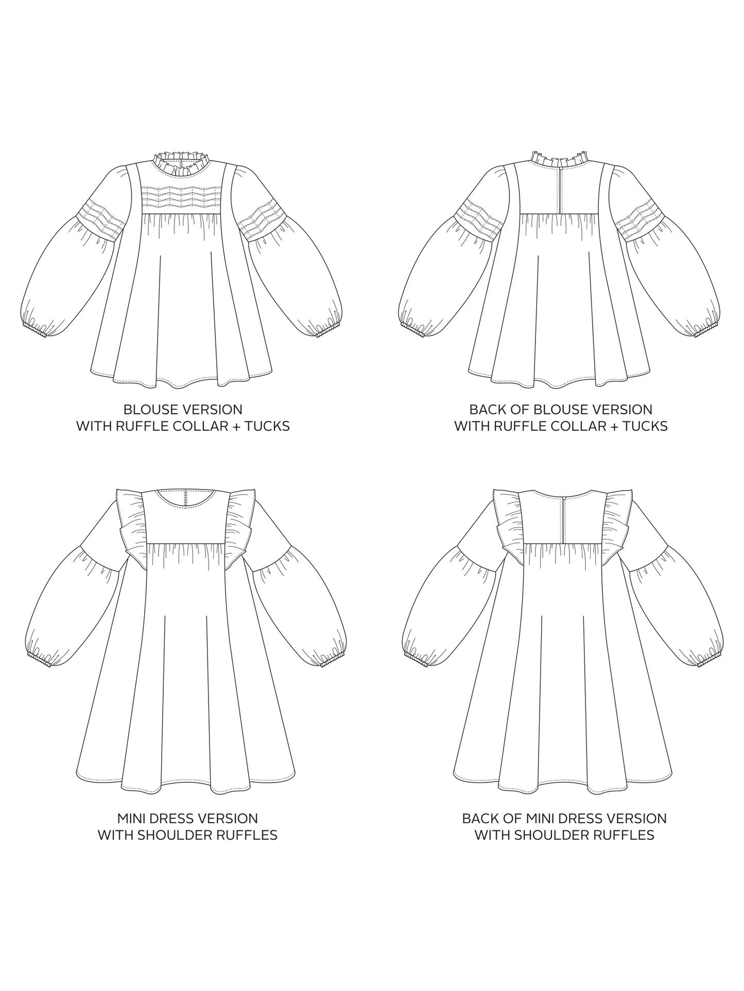 Marnie Blouse and Mini Dress by Tilly and The Buttons
