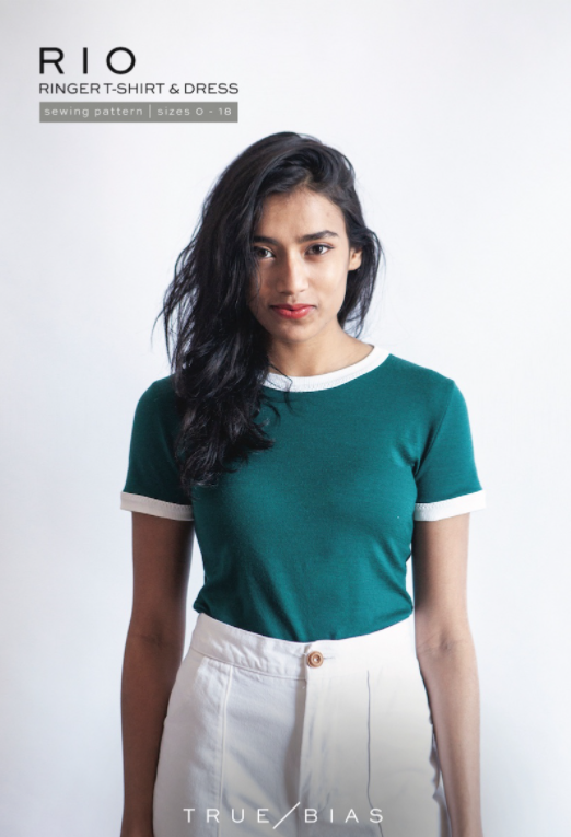 Rio Ringer T Shirt Dress by True Bias Lucy Locket Fabrics