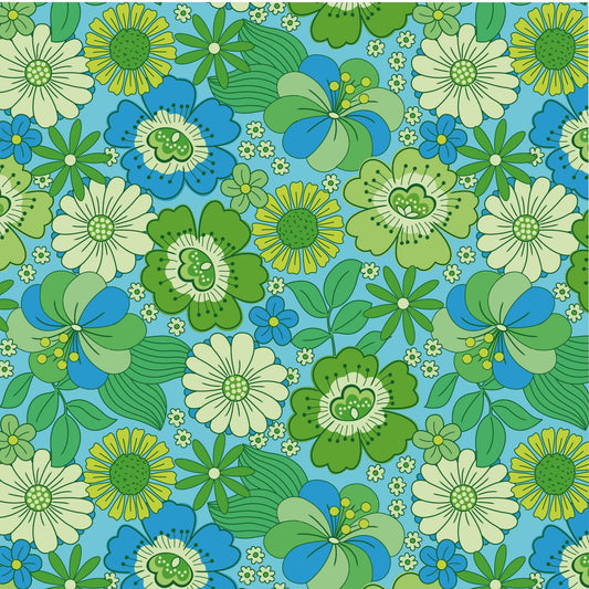 Flower Child in Green Cotton Jersey by The Crafty Pie