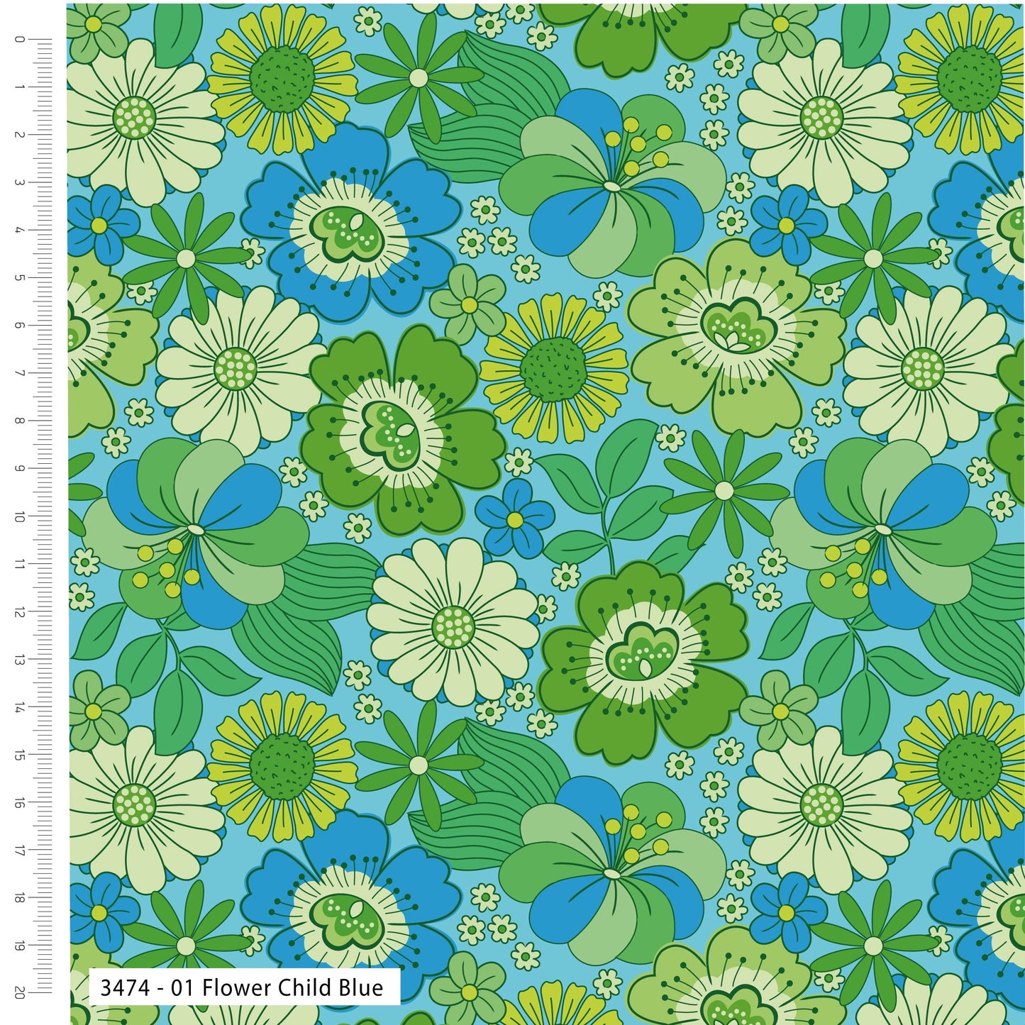 Flower Child in Green Viscose by The Crafty Pie