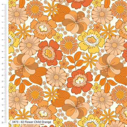 Flower Child in Orange Viscose by The Crafty Pie