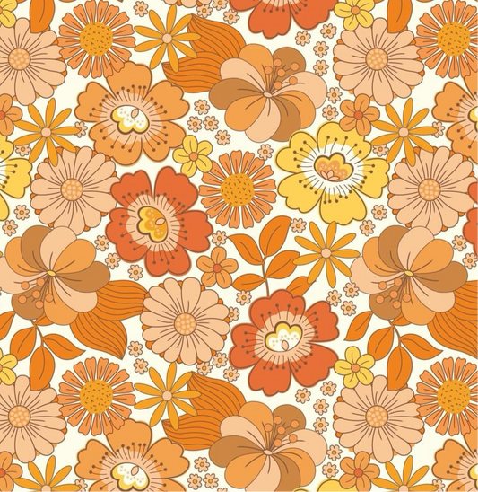 Flower Child in Orange Viscose by The Crafty Pie