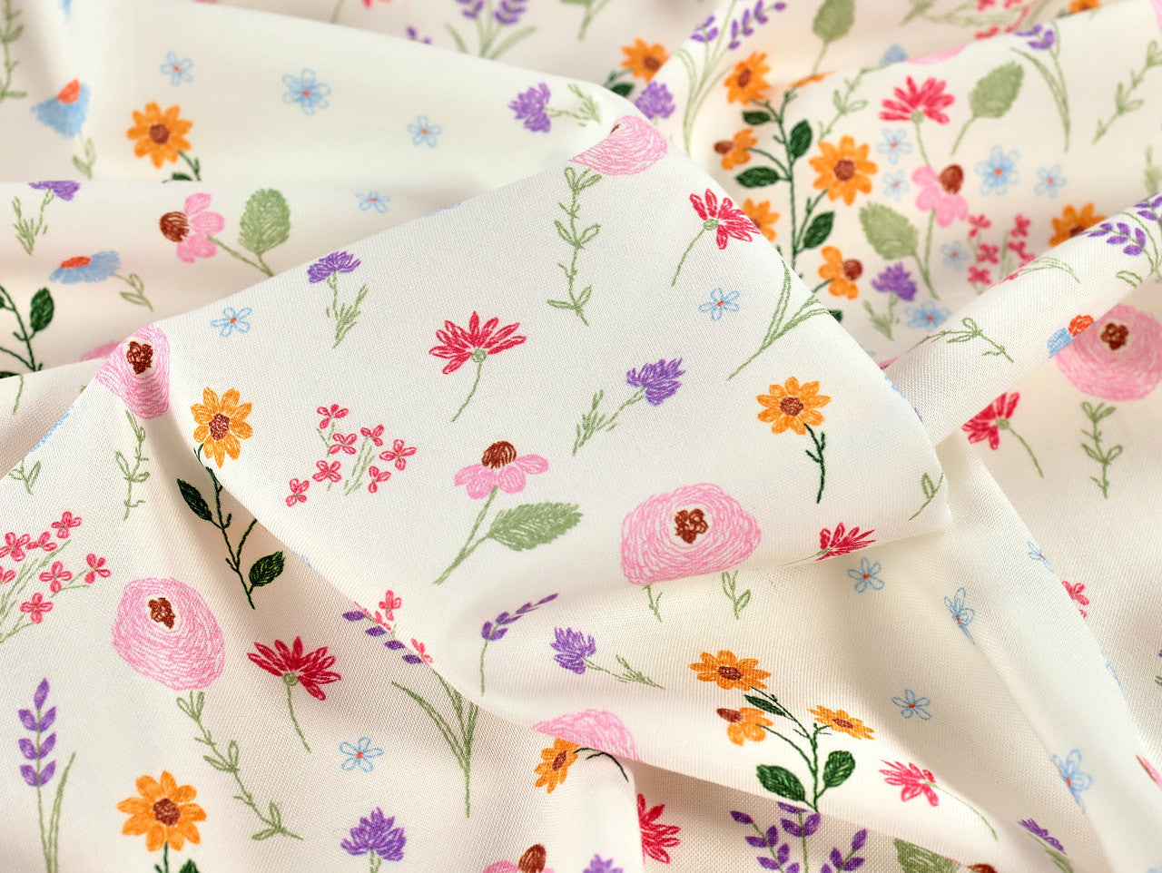 Vintage Embroidery Cotton Viscose by The Crafty Pie