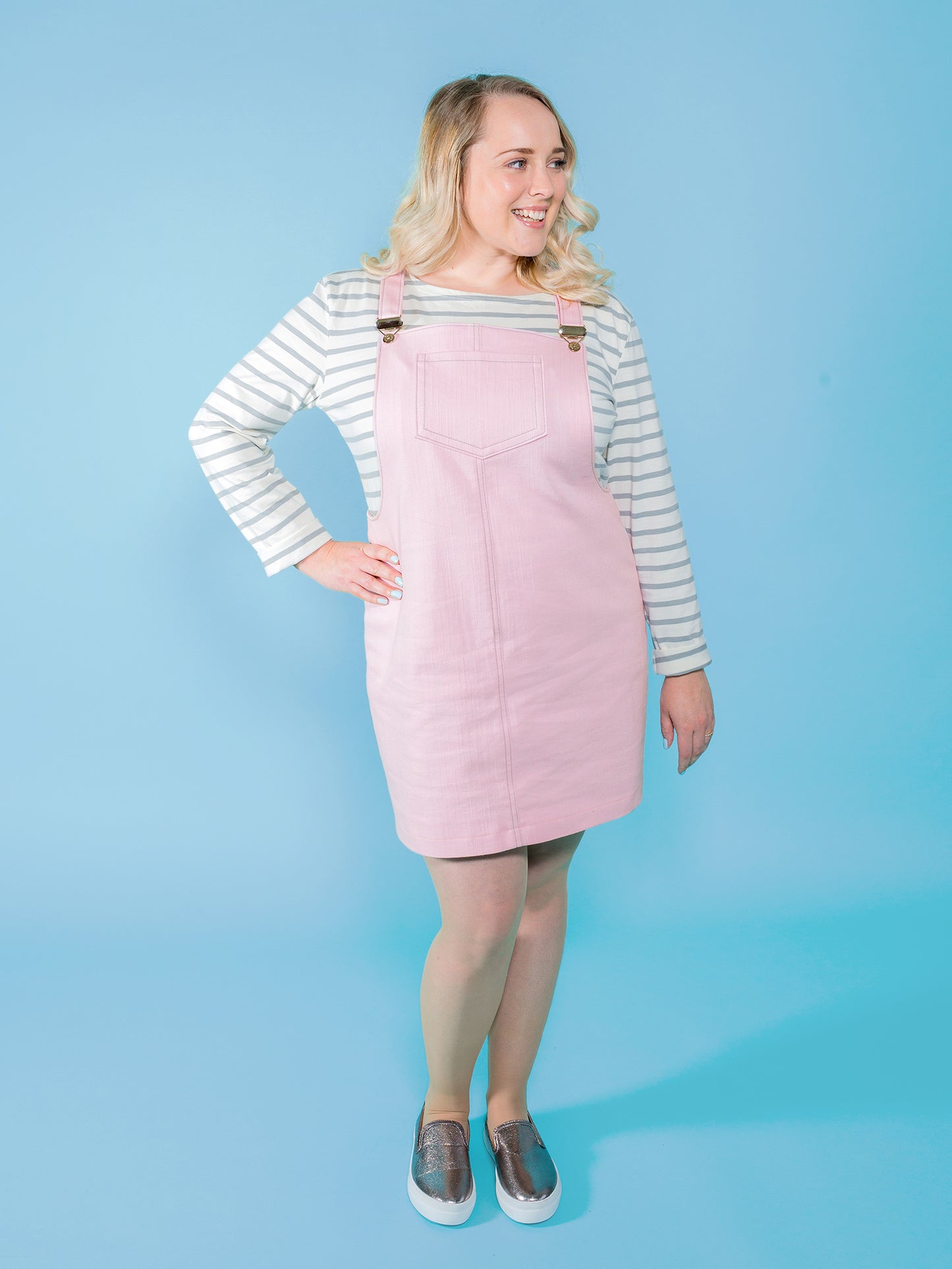 Cleo Dungaree Dress by Tilly and The Buttons