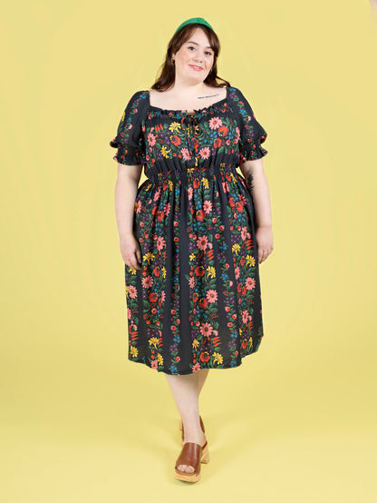 Mabel shirred dress and blouse by Tilly and The Buttons