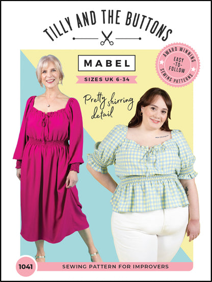 Mabel shirred dress and blouse by Tilly and The Buttons